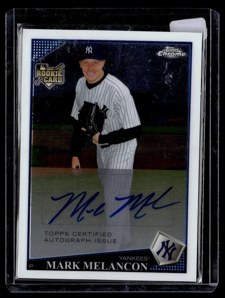 2009 TOPPS CHROME ROOKIE AUTO MARK MELANCON YANKEES - Image 1 of 1