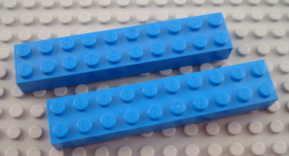 LEGO Lot of 2 Blue 2x10 Brick Pieces - Image 1 of 1