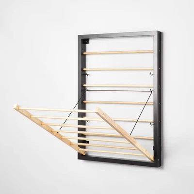Wall Mounted Drying Rack Black - Brightroom