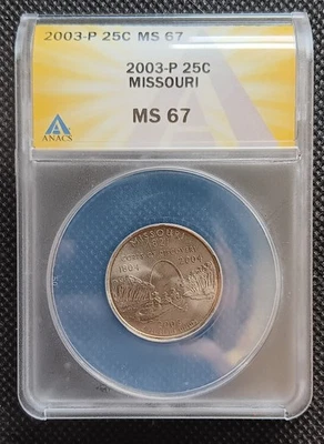 2003-P PCGS MS67 Missouri State Quarter Business Strike 25c (Anacs) - Image 1 of 2