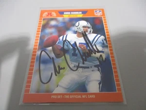 CHRIS CHANDLER 1989 PRO SET NFL FOOTBALL SIGNED RC CARD IP INDY COLTS UW HUSKY - Picture 1 of 1