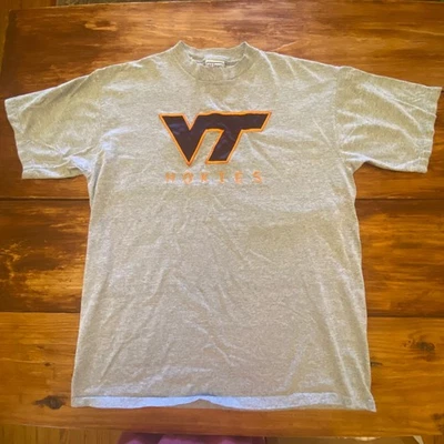 Camiseta Virginia Tech Hokies Años 90 Bordada VT Logo De Colección USA College XL NCAA Foto 1 de 4