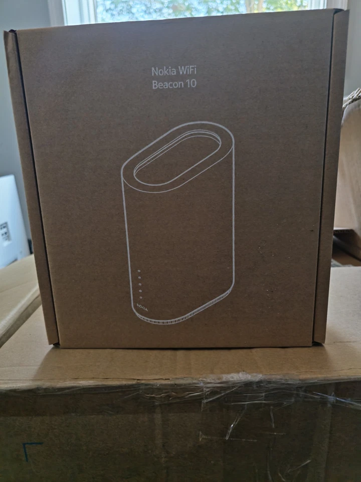 🔥Works Nokia WiFi Beacon 10 Wi-Fi 6E Tri-Band Gateway White 3xLAN 1xWAN Bundle - Image 1 of 3