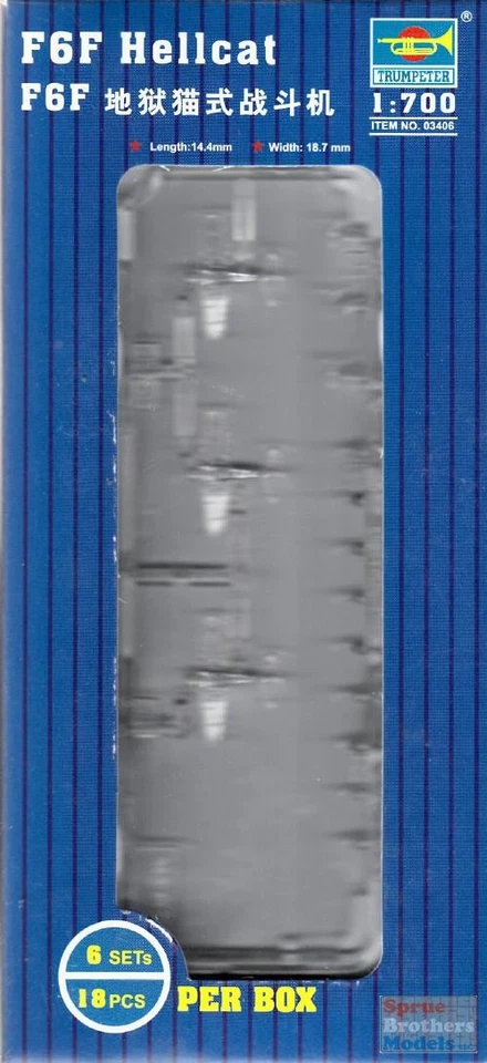 TRP03406 1:700 Trumpeter F6F Hellcat - Image 1 of 1