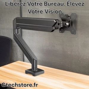 Support Moniteur De Bureau Ergonomique 360 Pour Écran 14à 32 Pouces Jusqu'à 10kg - Zdjęcie 1 z 18