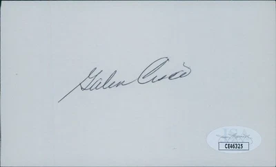 Galen Cisco New York Mets Signed 3x5 Index Card JSA Authenticated - Image 1 of 2