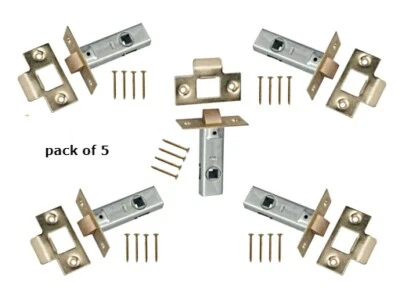 MORTICE RÖHRENVERRIEGELUNG 2,5" 63 mm Innentürgriff Fang MESSING-FINISH-SETS D6 - Bild 1 von 3