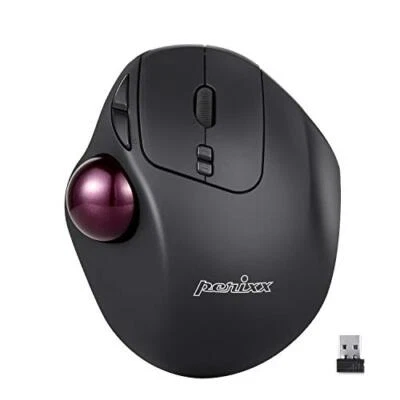 perixx PERIMICE-717 Wireless Trackball Mouse, Build-in 1.34 Inch Trackball with - Image 1 of 4