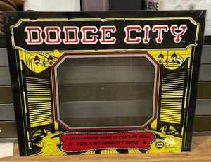 Panel de juego arcade de plexiglás Dodge City original 1983 Merit Industries - Imagen 1 de 6