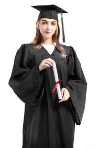 Graduation Cap and Gown with 2025 Year Charm for College &High School, Unisex - Picture 1 of 26