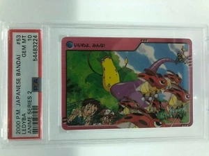 PSA 10 GEMAS COMO NUEVAS Pokemon Japonés Bandai Carddass 2000 Ledyba #53 - Imagen 1 de 3