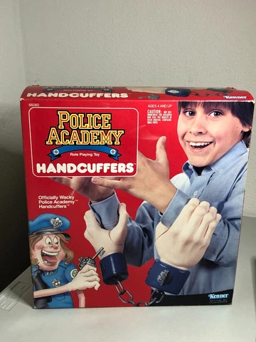 Police Academy Handcuffs Kenner toy Open Box-Never Used Cover