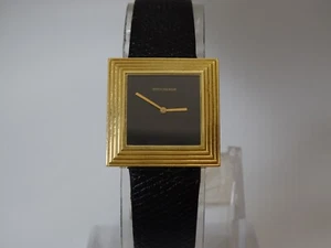 Cuarzo Boucheron cuadrado escalonado oro amarillo 18k vintage - Imagen 1 de 14