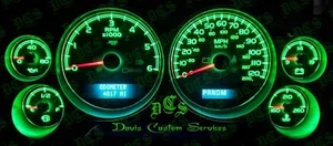 7-14 GREEN LED CLUSTER DIY UPGRADE KIT SILVERADO SIERRA TAHOE SUBURBAN AVALANCHE - Picture 1 of 24