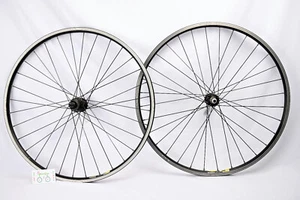 Vintage Mavic X139 Black 9-Speed 26" MTB Wheelset Shimano Deore Hubs Rim Brake - Picture 1 of 12