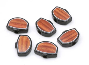 Tuner Buttons M6 Ebony/Cocobolo (6) fits /Gotho & PRS® Phase III Tuners - Bild 1 von 7