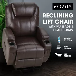FORTIA Recliner Electric Chair Massage Lift Assist Elderly Heat Lounge Aged Care - Picture 1 of 12