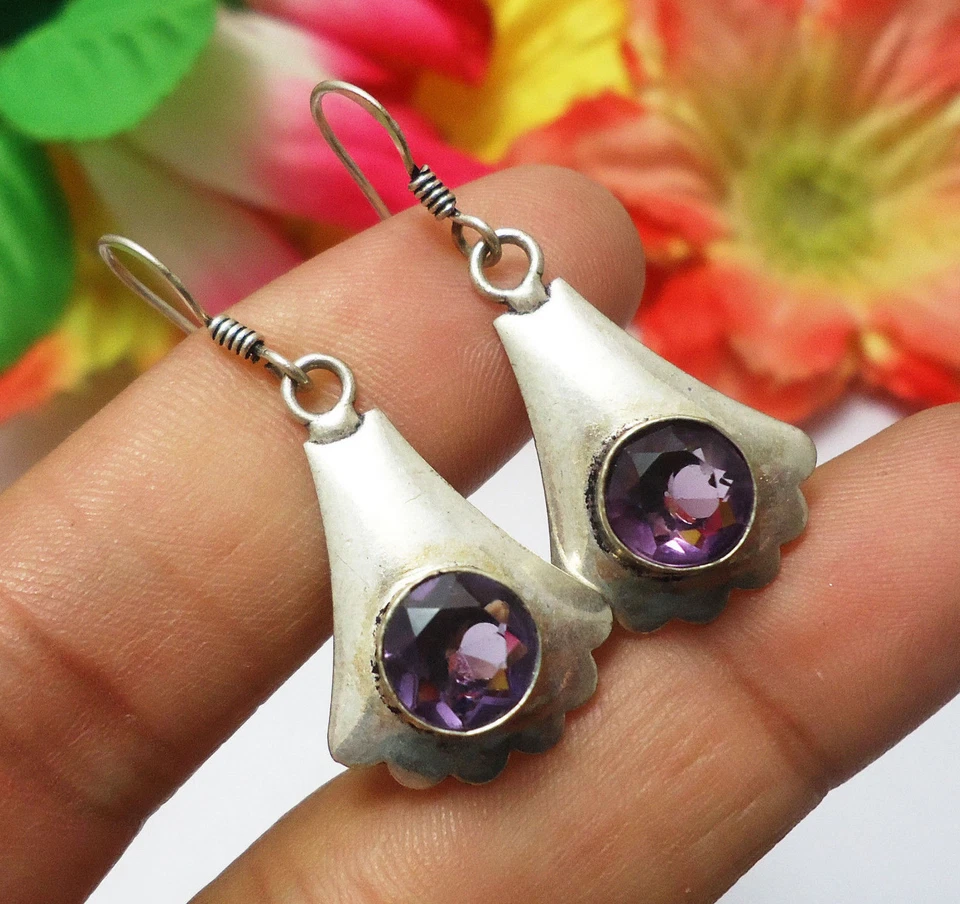 Pendientes piedras preciosas granate peridoto ojo de tigre piedra lunar superposición de plata 925 U174E Foto 1 de 1