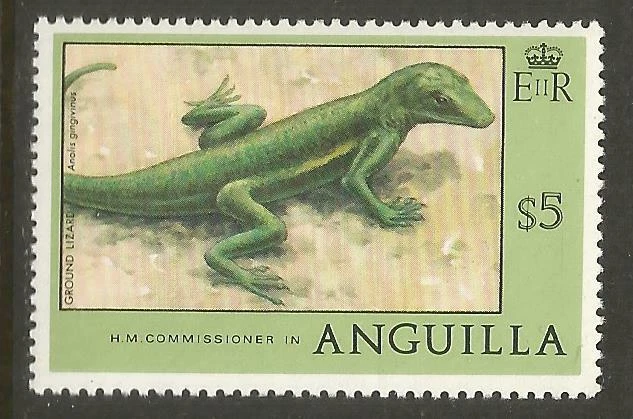 Anguila 1977 #289 $5,00 Ground Lizard MNH Foto 1 de 1