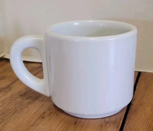 Vintage 1940 Large Heavy Selb Bavaria White Mug Cup 3 3/4" X 4 1/8" Beer Soup - Picture 1 of 6