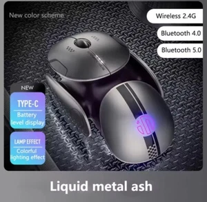 Inphic X2 Silent Bluetooth Mouse Metal Base Rechargeable Wireless Gaming Mouse - Picture 1 of 6
