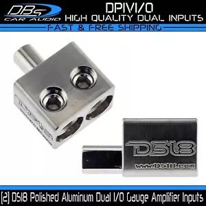 DS18 DPIV1/0 Dual 1/0 Gauge to 0 Gauge Amplifier Aluminum Adapter Offset Amp - Picture 1 of 6