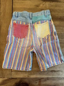 Vintage Bum Wraps Kids Multicolored Jean Shorts Size 10 - Picture 1 of 7