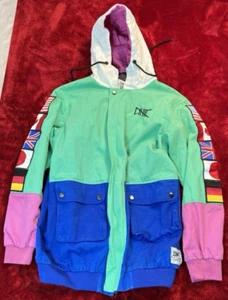 Ethik Worldwide Limited Release Small Rainbow Twill Hood Jacket Coat Y2K Patches - Bild 1 von 13