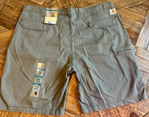 NWT Carhartt 100240 Relaxed Tacoma Ripstop Shorts 44 Army Green 10" Inseam 127 - Picture 1 of 6