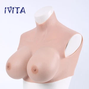 IVITA Silikon Brustformen E Cup Transgender CD Brüste Transvestism Fake Boobs - Picture 1 of 7