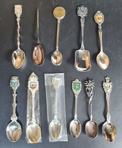 Restposten x 11 Vintage Sammlung Gedenklöffel Silber und versilberte Löffel - Bild 1 von 24