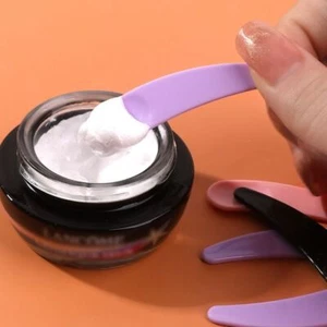 5pcs/set Mini Mixing Spatula Mask Cream Spoons Curved Scoop Cosmetics Spatula - Picture 1 of 15