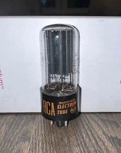Tubo de vacío vintage RCA USA placa negra 5Y3GT. ¡Probado y garantizado! - Imagen 1 de 9