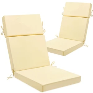2 Pack Outdoor High Back Chair Cushion, 44 x 20 inches Patio Chair Cushions W... - Picture 1 of 6