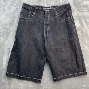 Vintage 5ive Jungle Co shorts men 36x14 Jorts Jean Black Denim Baggy Skater Y2K - Picture 1 of 12