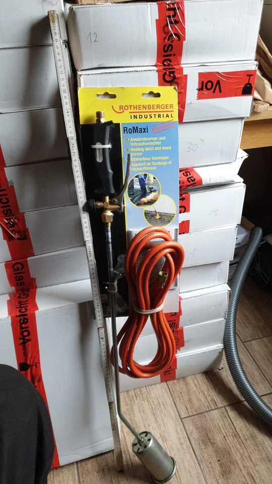 Rothenberger Unkrautvernichter Abflammgerät Anwärmbrenner Gasbrenner Gasschlauch - Bild 1 von 1
