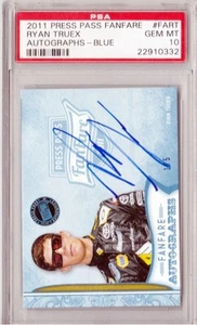 2011 Fanfare Autographs Blue Ryan Truex SN 1/5 - Picture 1 of 2