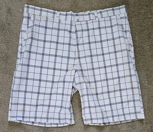 Ben Hogan Golf Men's 38 White Grey Plaid Performance Shorts, - Picture 1 of 3
