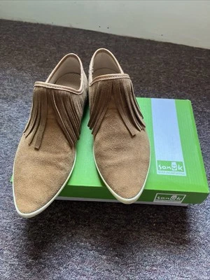 Sanuk Kat Flecos Mocasines Boho Festival Acera Zapatos Planos Mujer Talla 7.5 Foto 1 de 4