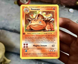 Base Set Venusaur- Fire Type Custom- 1st Edition- Holo Rare By RushForTacos - Picture 1 of 6