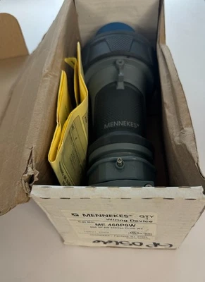 Mennekes ME 460P9W 60A 250V Watertight Industrial Power Plug NOS - Image 1 of 4
