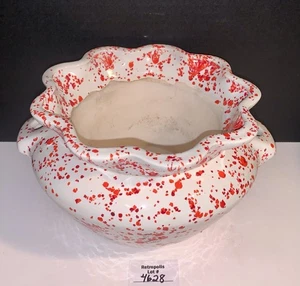 Splatter Ware Self-Watering African Violet Pot Ceramic MCM Vintage - Picture 1 of 16