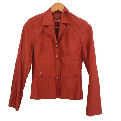 Rust red-orange blazer size 4 Taifun #Y2K - Image 1 of 4