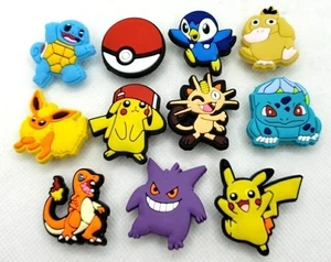 Pokemon Crocs Shoe Charms Lot of 11 Pokeball Bulbasaur NEW Jibbitz - Picture 1 of 2