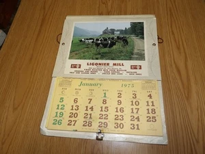 Vintage 1975 Calendar Ligonier Mill New Florence Pa Master Mix Dealer DeKalb - Picture 1 of 5
