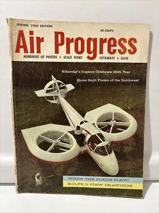 Vtg Air Progress Magazine Spring 1960 Vanguard Omniplane Vintage Ads - Foto 1 di 7
