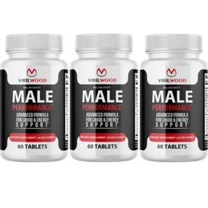 VirilWood Performance & Drive Pills for Men Viril Wood Male Support - 3 Bottles - Picture 1 of 5