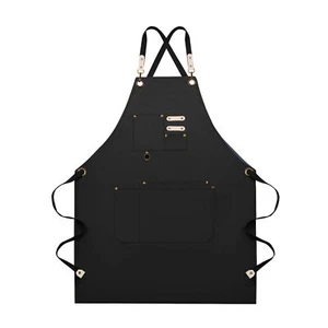 Adjustable Chef Apron for Men & Women Cooking Kitchen Apron with Pockets - Picture 1 of 7