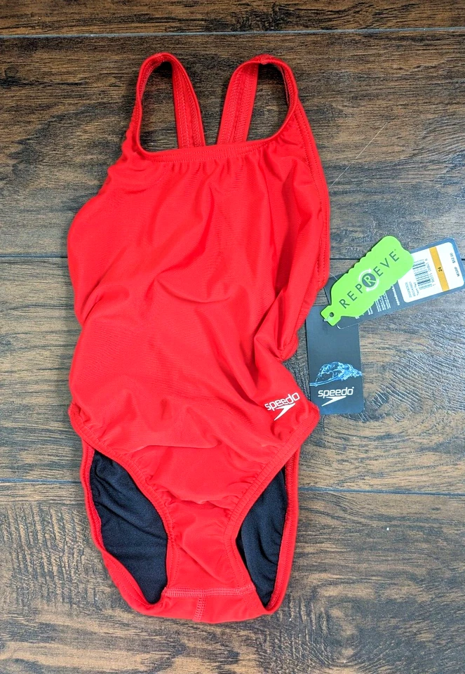 Speedo Women's Swimsuit One Piece Prolt Super Pro Solid Adult - Eco Team Red- 22