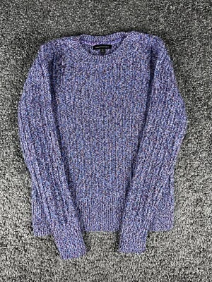 Suéter Banana Republic Mujer Talla Med Púrpura Lana Moteada Mezcla Cachemira Acogedor Foto 1 de 4